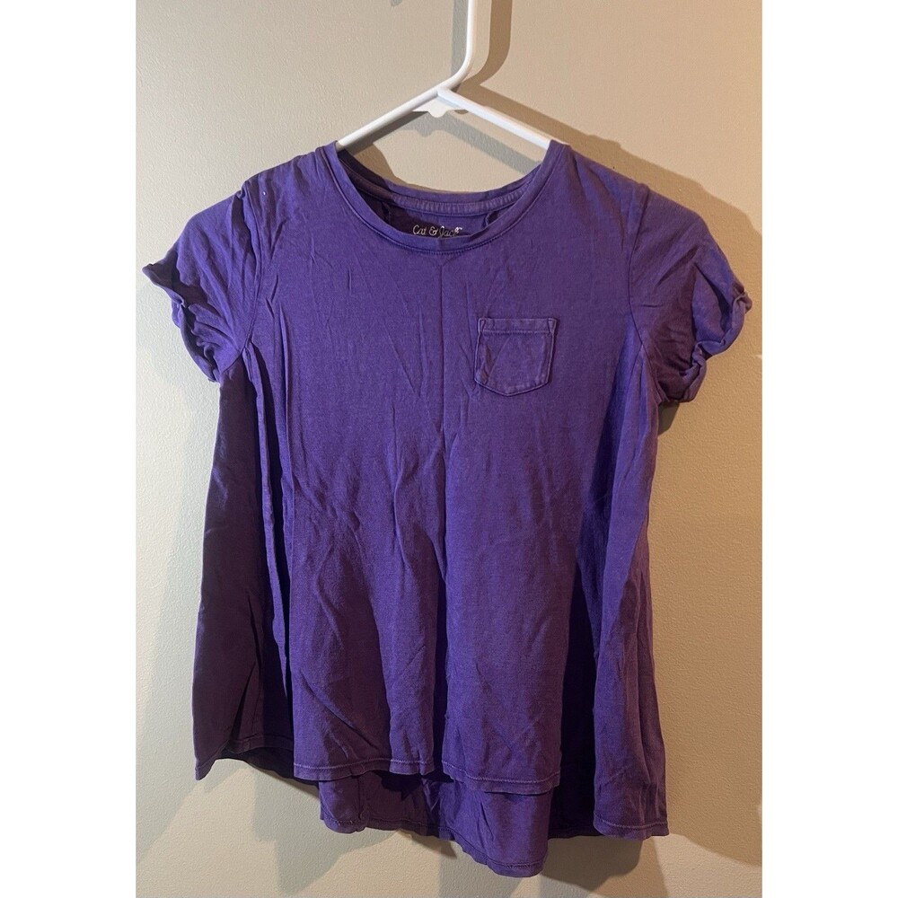 Cat & Jack Girls Tshirt Purple Size L 10/12